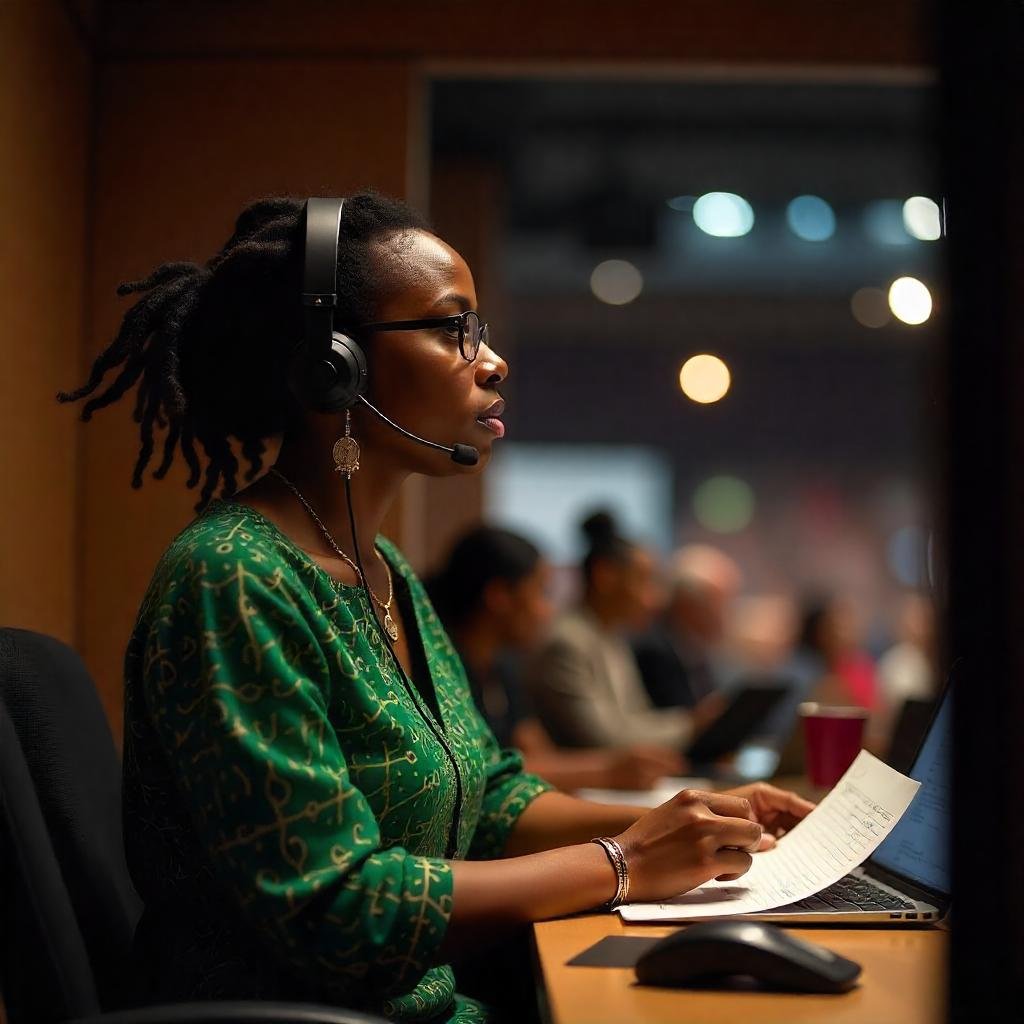 Interprète en action